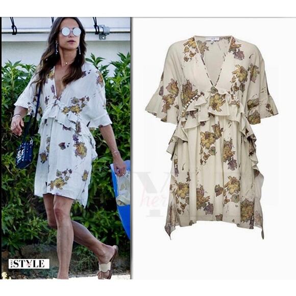 IRO FALAL CREAM MINI FLORAL DRESS size 34/XS - Picture 1 of 9